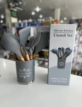 ست کفگیر سلیکونی طوسی درجه یک gallery0