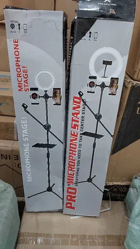 رینگ لایت YQ-320A همراه پایه به همراه میکروفن BY-M1