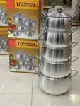 ست قابلمه براق 10پارچه cooking pot thumb 1