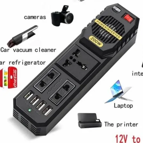 مبدل برق خودرو گرین مدل STARK PLUS 200W اصلی/ضمانت مرجوعی  کالا