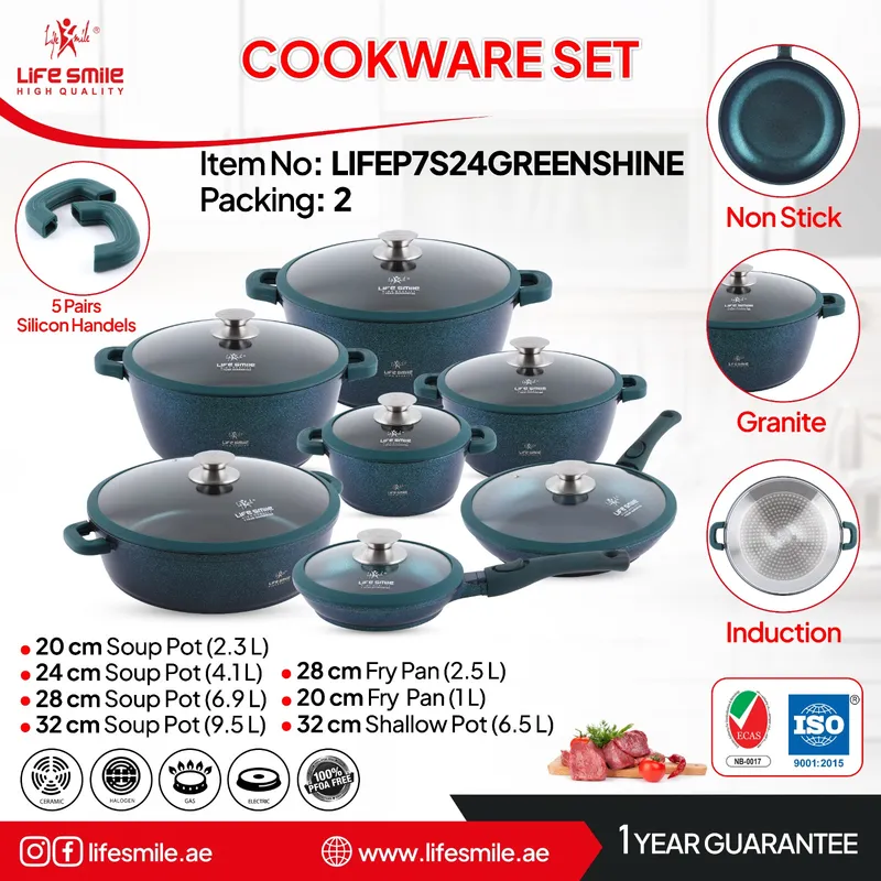 سرویس قابلمه گرانیتی لایف اسمایل 24پارچه مدل LIFEP7S-24-A gallery3