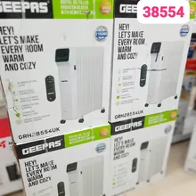 شوفاژ برقی روغنی دیجیتال لمسی کنترل دار جیپاس GRH28554UK0 اصلی|ضمانت سلامت و اصالت کالا gallery1