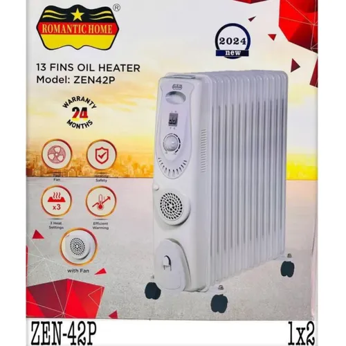 شوفاژ13پره فن دار برقی رومانتیک اصل مدل 42k اصل