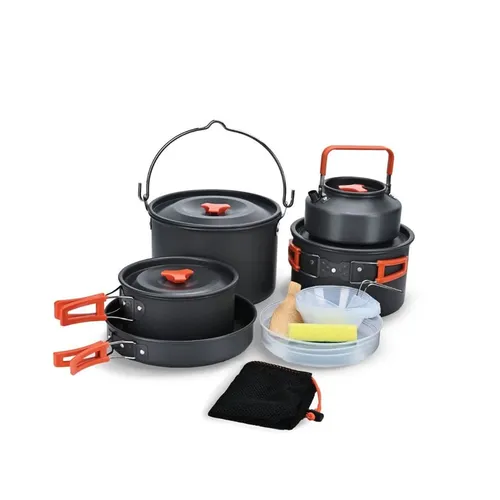 سرویس آشپزی کمپینگ گرین مدل 194219 Green Camping Cookware Set اصلی