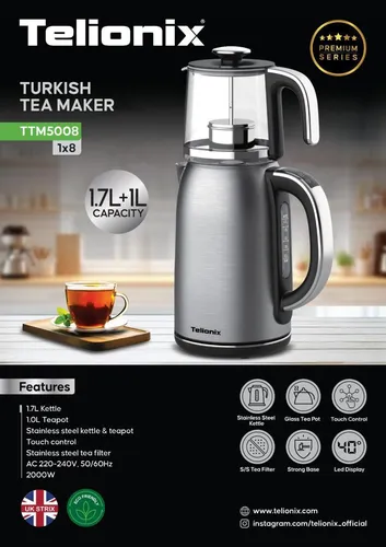 چای ساز تلونیکس مدل TTM5008 اصلی
