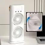 پنکه مه پاش  ریموت دار شارژی دارای دو فن با 3 سرعت پرتاب  چرخشی(ضمانت کالا) thumb 4