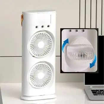 پنکه مه پاش دو فن و سه سرعته (شارژی) و بخور سرد ریموت دار ( چرخشی )اصلی (ضمانت کالا)