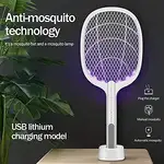 پشه کش راکتی شارژی دو کاره با پایه Mosquito killer Racket KLZ thumb 1