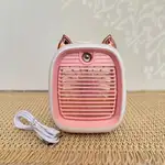 پنکه مه پاش شارژی رومیزی طرح گربه | Rechargeable Desk Mist Fan with Cat Design thumb 1