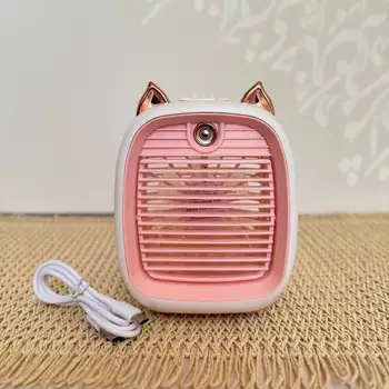 پنکه مه پاش شارژی رومیزی طرح گربه | Rechargeable Desk Mist Fan with Cat Design