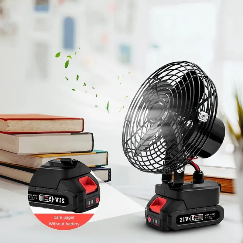 پنکه شارژی 48 ولت توری فلزی مدل FAN LITHIUM 3PIN موتور براشلس gallery2