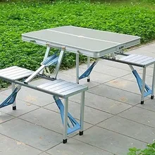 میز و صندلی تاشو کمپ مدل چهارنفره آلومینیوم gallery1